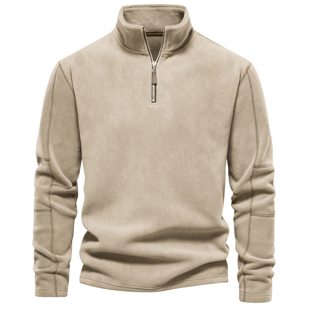 GRANIT™ | Polarowy Sweter z Krótkim Zamkiem i Stójką