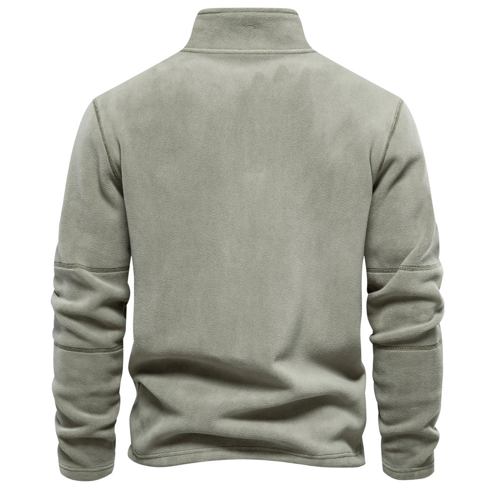 GRANIT™ | Polarowy Sweter z Krótkim Zamkiem i Stójką